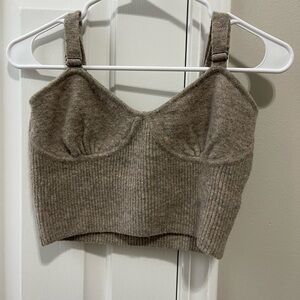 Astr Warm Beige Knit Top